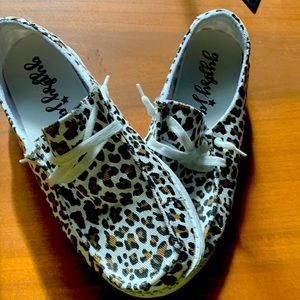 Gypsy Jazz (Hey Dude style). Cheetah print casual shoe